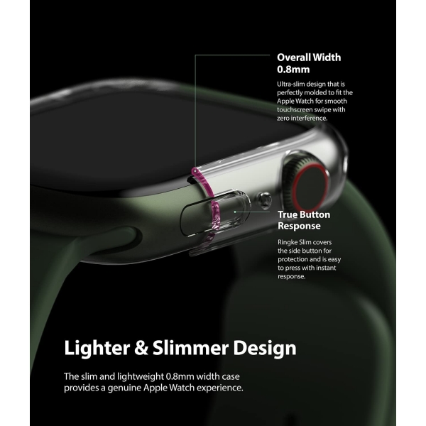Ringke nce Apple Watch 7 Bumper Klf (41mm)(2 Adet)-Clear