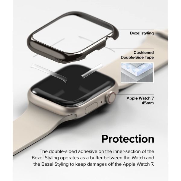 Rin gke Apple Watch 7 45mm Bumper Klf -Graphite