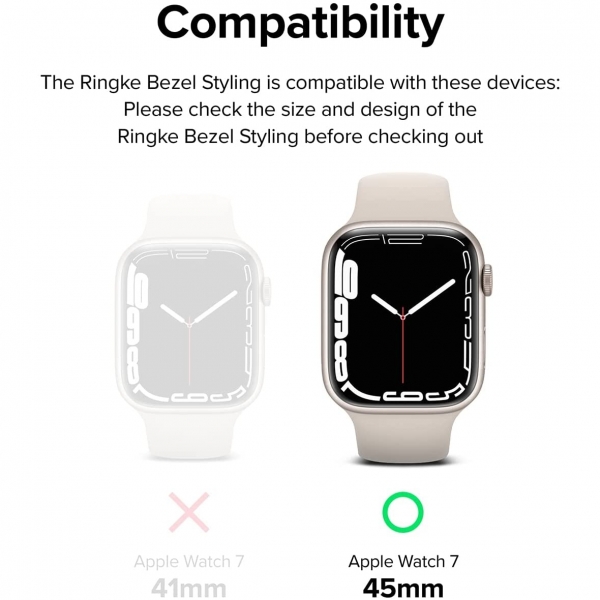 Rin gke Apple Watch 7 45mm Bumper Klf -Graphite