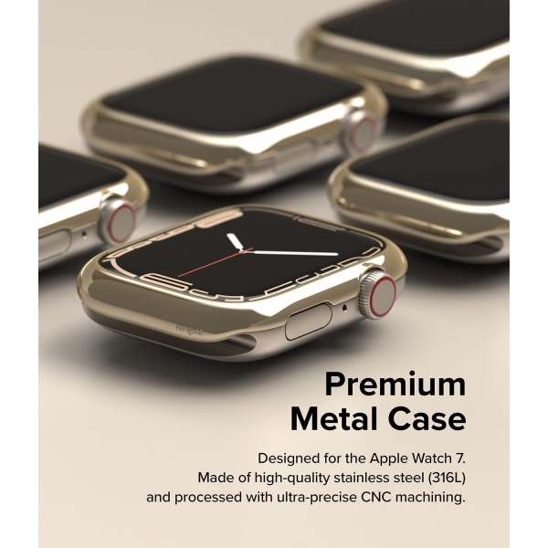 Rin gke Apple Watch 7 45mm Bumper Klf -Gold