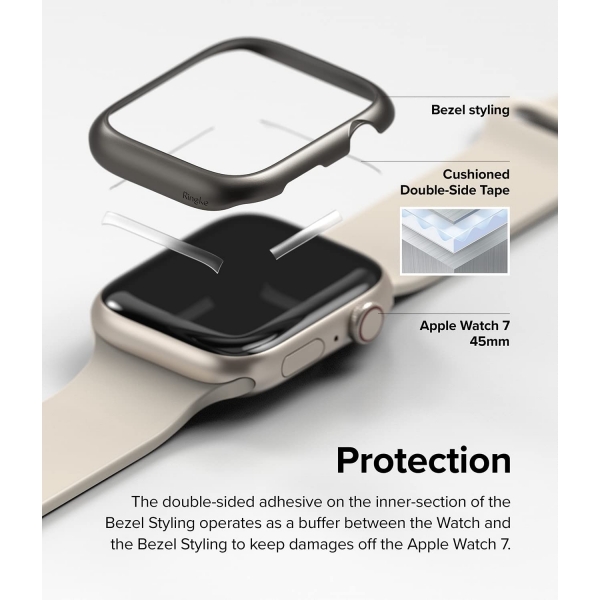 Rin gke Apple Watch 7 45mm Bumper Klf -Gray