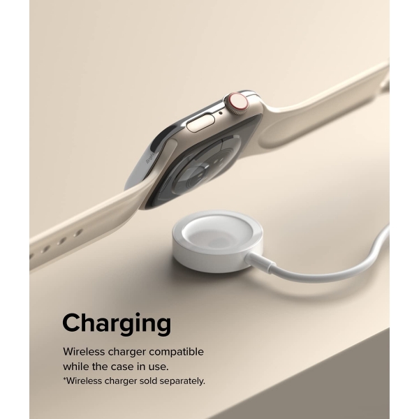 Rin gke Apple Watch 7 45mm Bumper Klf -Silver