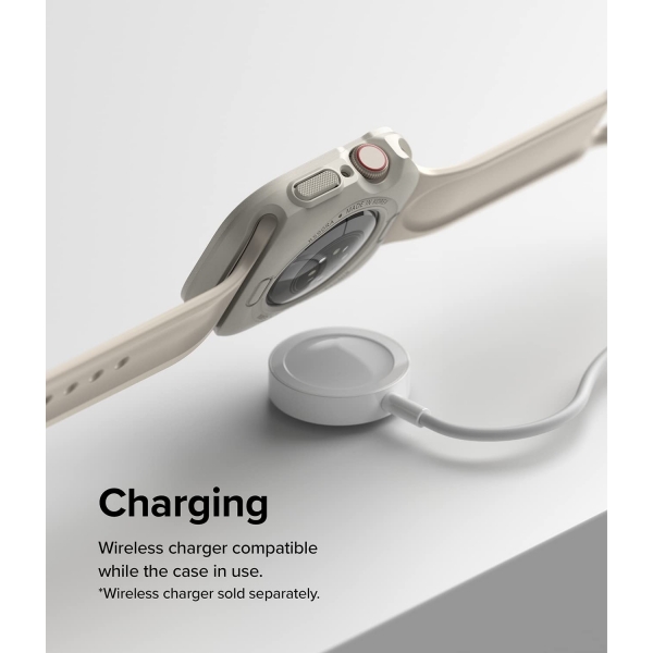 Rin gke Apple Watch 7 41mm Silikon Bumper Klf -Warm Gray