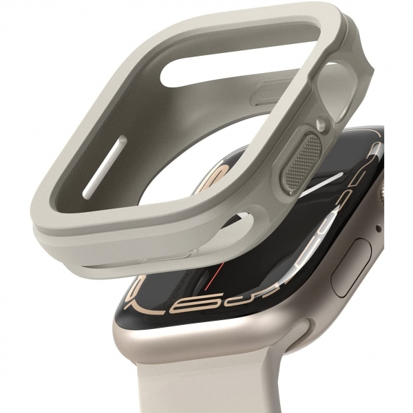 Rin gke Apple Watch 7 41mm Silikon Bumper Klf -Warm Gray