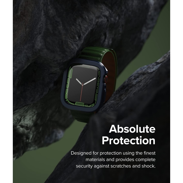 Rin gke Apple Watch 7 41mm Silikon Bumper Klf -Navy