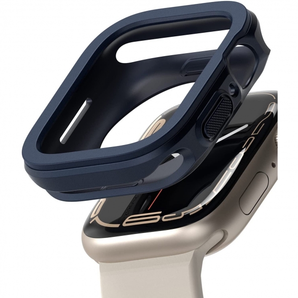 Ringke Apple Watch 7 Silikon Bumper Klf (41mm)-Navy
