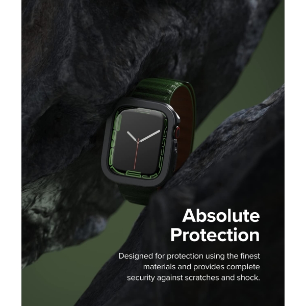 Rin gke Apple Watch 7 41mm Silikon Bumper Klf -Dark Gray