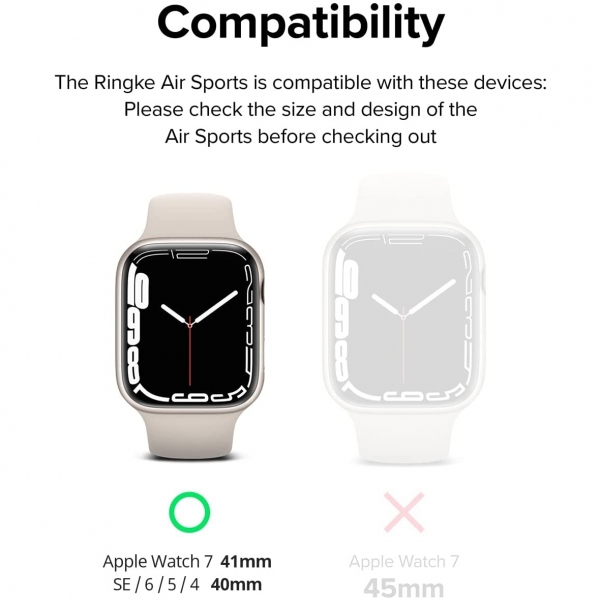 Ringke Apple Watch 7 Silikon Bumper Klf (41mm)-Dark Gray