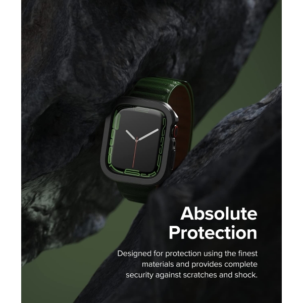Rin gke Apple Watch 7 41mm Silikon Bumper Klf -Black