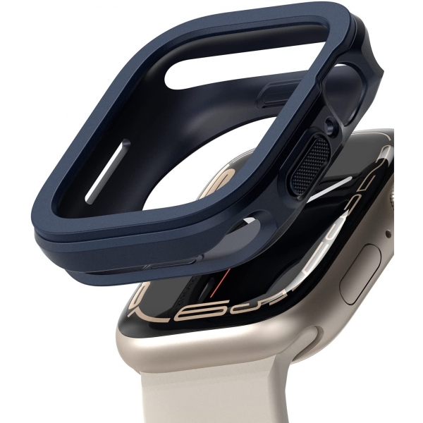 Ringke Apple Watch 7 Silikon Bumper Klf (45mm)-Navy