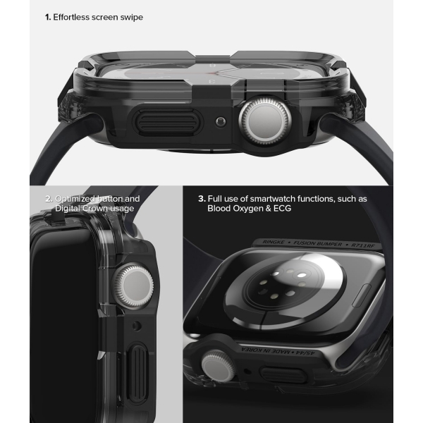 Rin gke Apple Watch 9/8/7 44mm Bumper Klf-Black