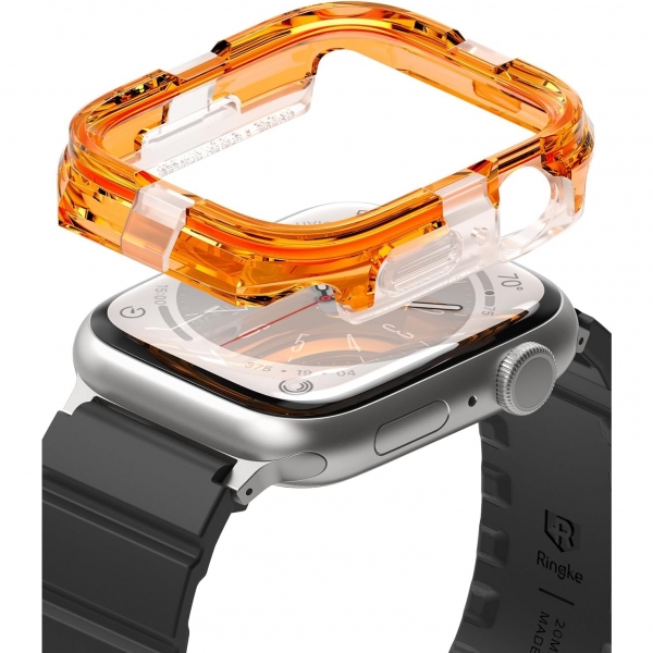 Rin gke Apple Watch 9/8/7 44mm Bumper Klf-Neon Orange