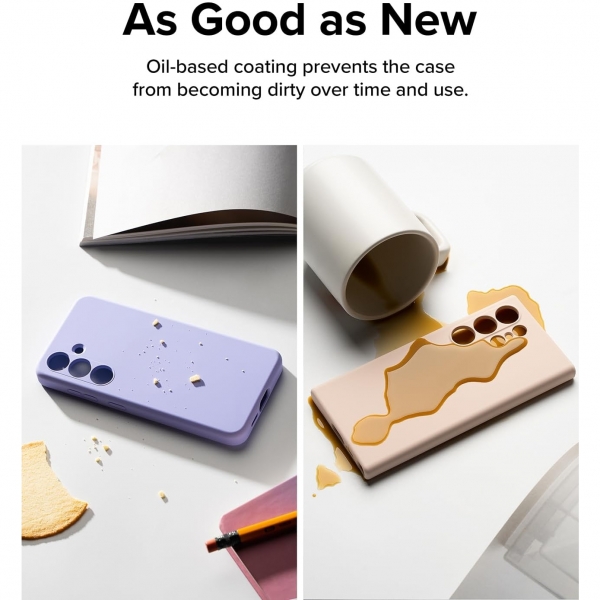 Rin gke Galaxy S24 MagSafe Silikon Klf-Lavender