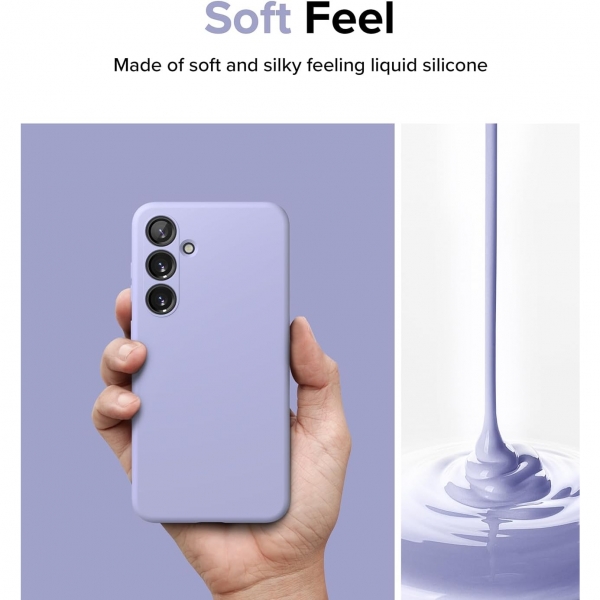 Rin gke Galaxy S24 MagSafe Silikon Klf-Lavender