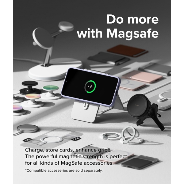Rin gke Galaxy S24 MagSafe Silikon Klf-Lavender