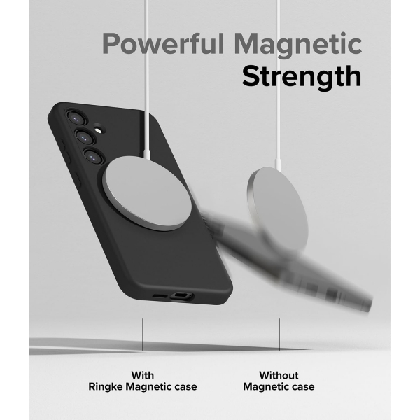 Rin gke Galaxy S24 MagSafe Silikon Klf-Black