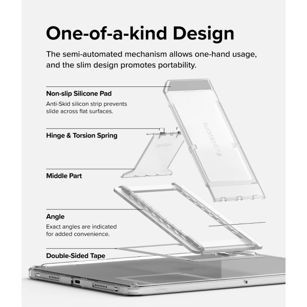 Rin gke Outstanding Evrensel Tablet Stand (8-13 in)-Clear