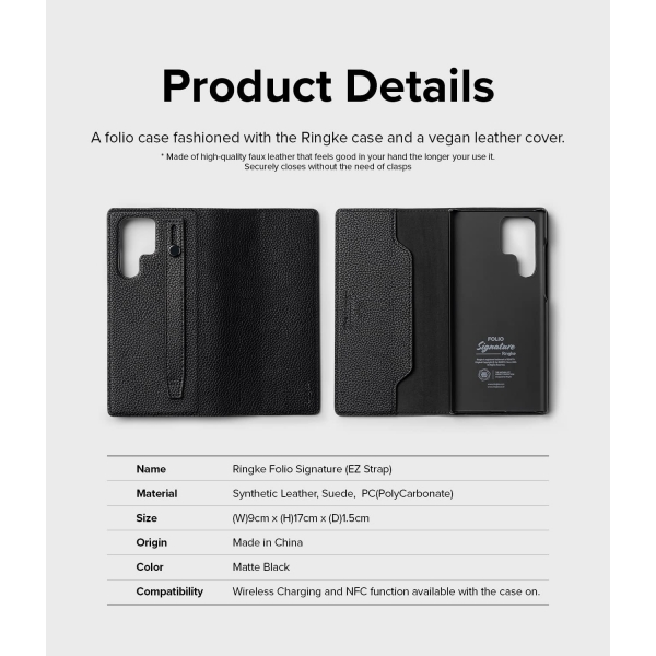 Rin gke Folio Samsung Galaxy S22 Ultra Klf 