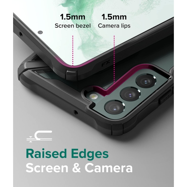 Rin gke Fusion-X Serisi Samsung Galaxy S22 Klf -Black