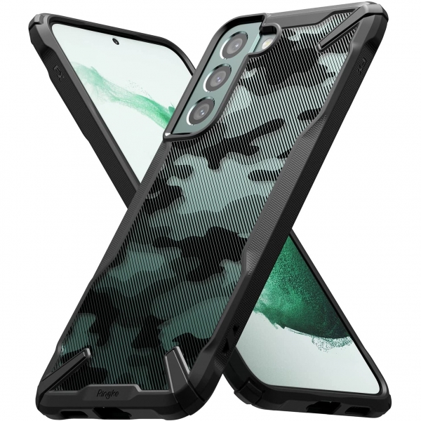 Rin gke Fusion-X Serisi Samsung Galaxy S22 Klf -Camo Black