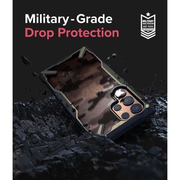 Rin gke Fusion X Samsung Galaxy S22 Ultra Klf-Camo Black