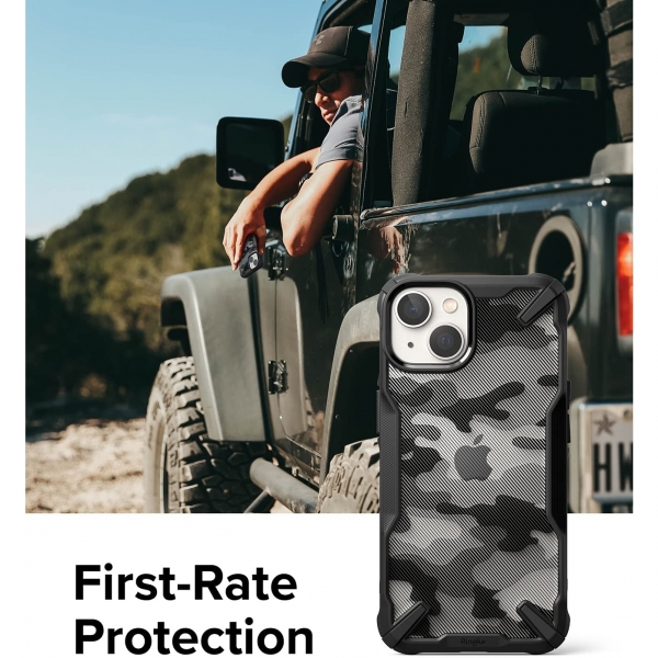 Ringke Fusion-X Serisi iPhone 14 Plus Klf-Camo Black