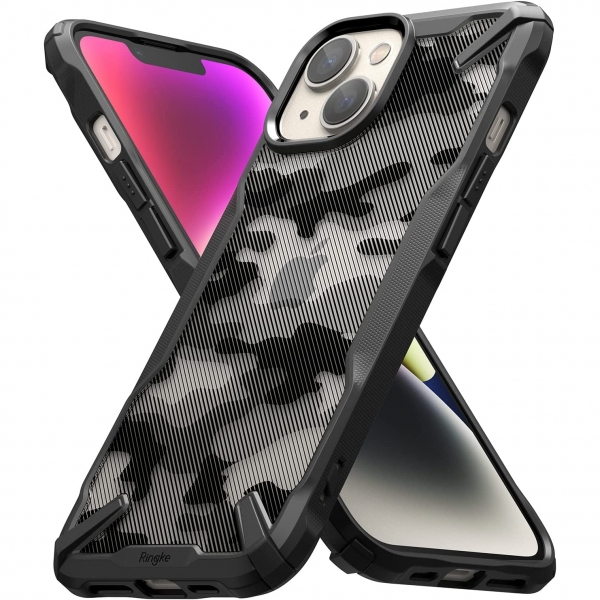 Ringke Fusion-X Serisi iPhone 14 Plus Klf-Camo Black