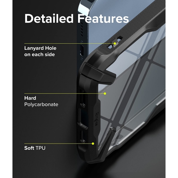 Ringke Fusion-X Serisi iPhone 13 Pro Max Klf-Black