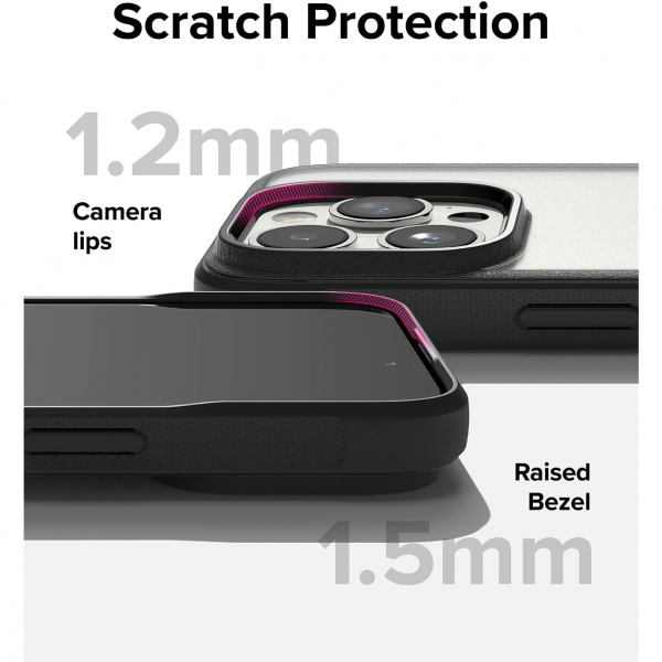 Rin gke Fusion Bold Serisi Apple iPhone 15 Pro Klf-Matte Black
