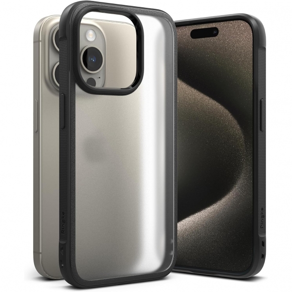 Rin gke Fusion Bold Serisi Apple iPhone 15 Pro Klf-Matte Black