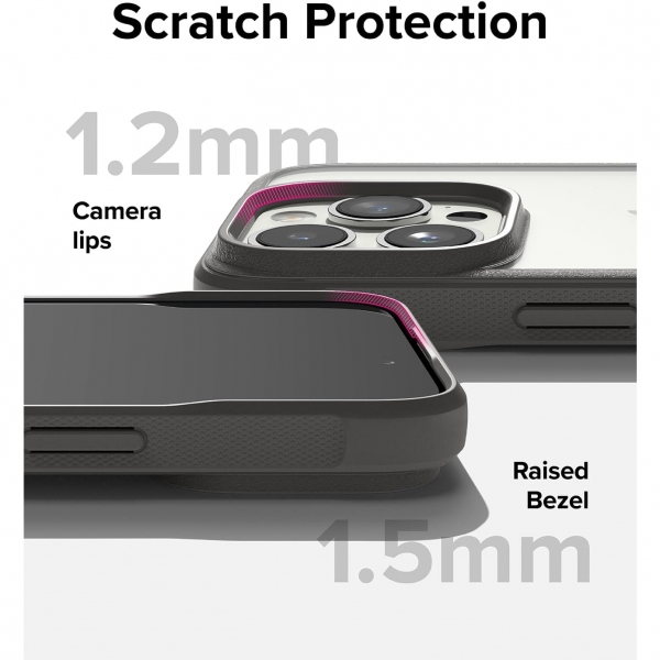 Rin gke Fusion Bold Serisi Apple iPhone 15 Pro Klf-Gray