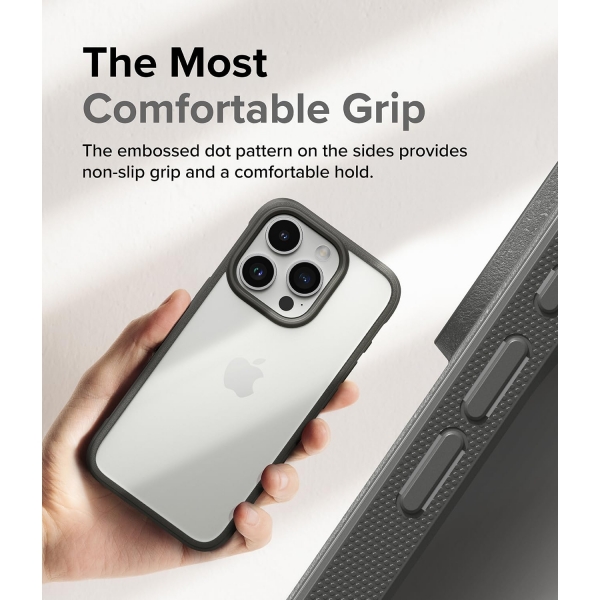 Rin gke Fusion Bold Serisi Apple iPhone 15 Pro Klf-Gray