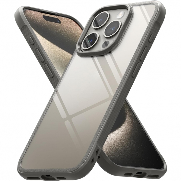 Rin gke Fusion Bold Serisi Apple iPhone 15 Pro Klf-Gray