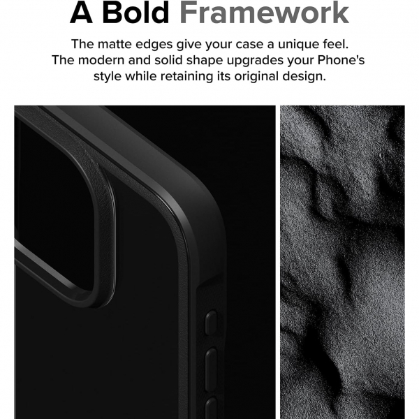 Rin gke Fusion Bold Serisi Apple iPhone 15 Pro Klf-Black