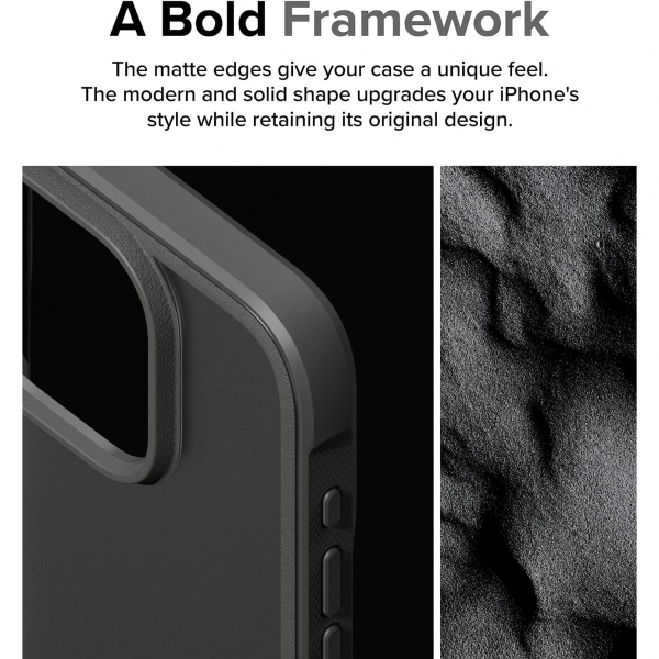 Rin gke Fusion Bold Serisi Apple iPhone 15 Pro Klf-Matte Gray