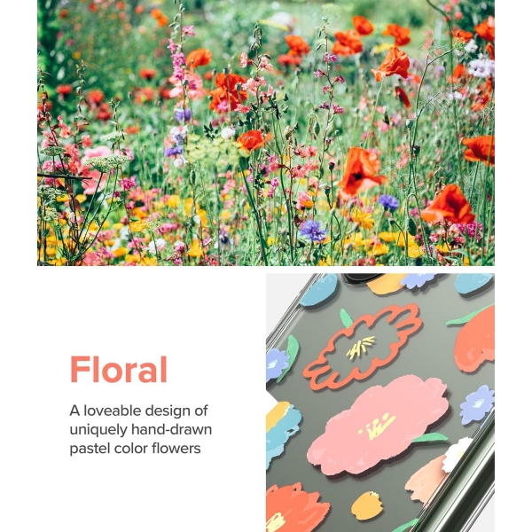 Rin gke Fusion Design Serisi Galaxy S23 Ultra Klf-Floral