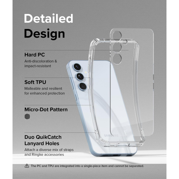 Rin gke Fusion Galaxy A55 Darbeye Dayankl Klf -Clear