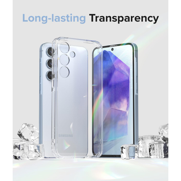Rin gke Fusion Galaxy A55 Darbeye Dayankl Klf -Clear