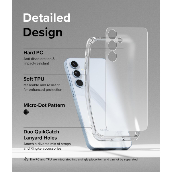 Rin gke Fusion Galaxy A55 Darbeye Dayankl Klf -Matte Clear