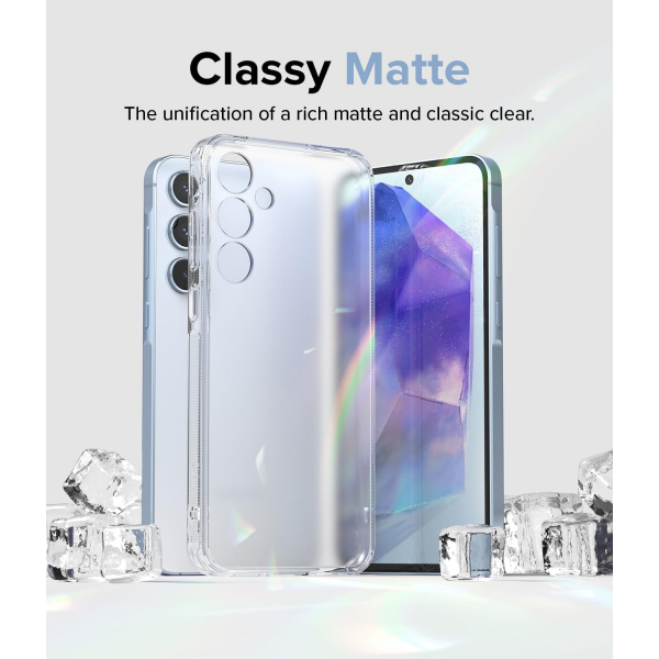 Ringke Fusion Galaxy A55 Darbeye Dayankl Klf -Matte Clear