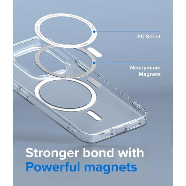 Rin gke Fusion Manyetik iPhone 13 Pro effaf Klf