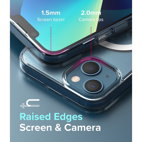 Rin gke Fusion Manyetik  iPhone 13 effaf Klf
