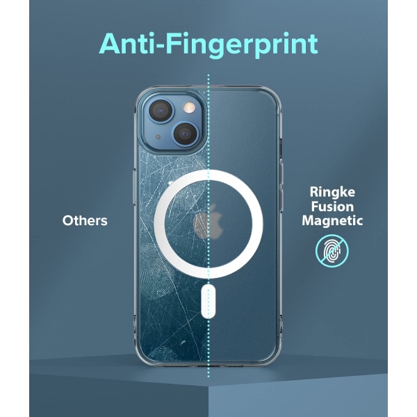 Rin gke Fusion Manyetik  iPhone 13 effaf Klf