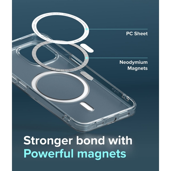 Rin gke Fusion Manyetik  iPhone 13 effaf Klf