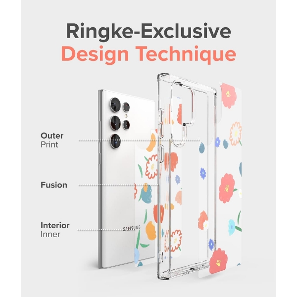 Rin gke Fusion Samsung Galaxy S22 Ultra Klf -Floral