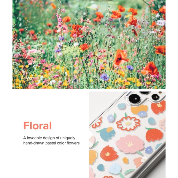Ringke Fusion Serisi Samsung Galaxy S22 Ultra Klf -Floral