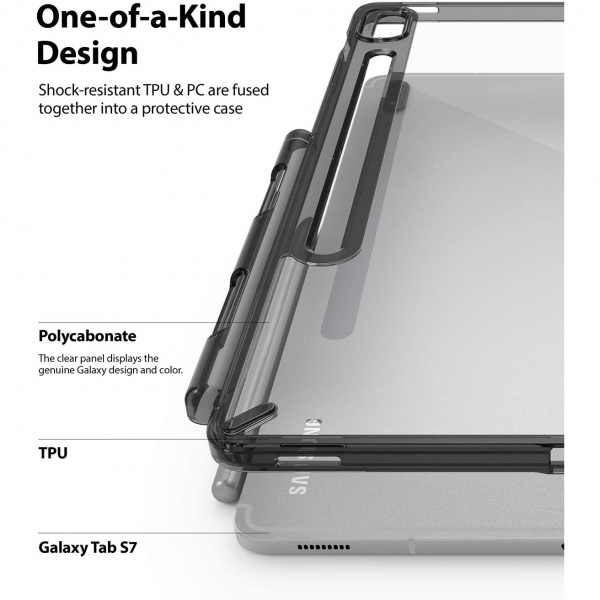 Rin gke Fusion Blmeli Samsung Tab S8 Klf-Smoke Black