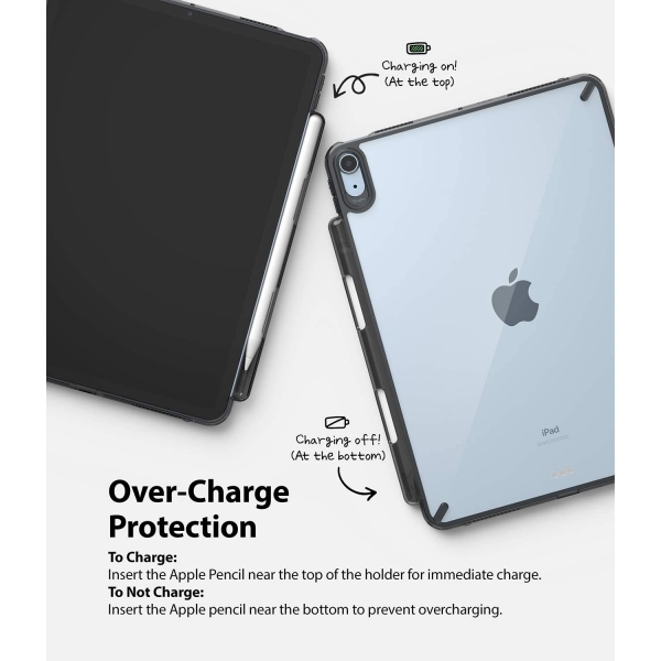 Rin gke Fusion iPad Air 4 Kalem Blmeli Klf-Black