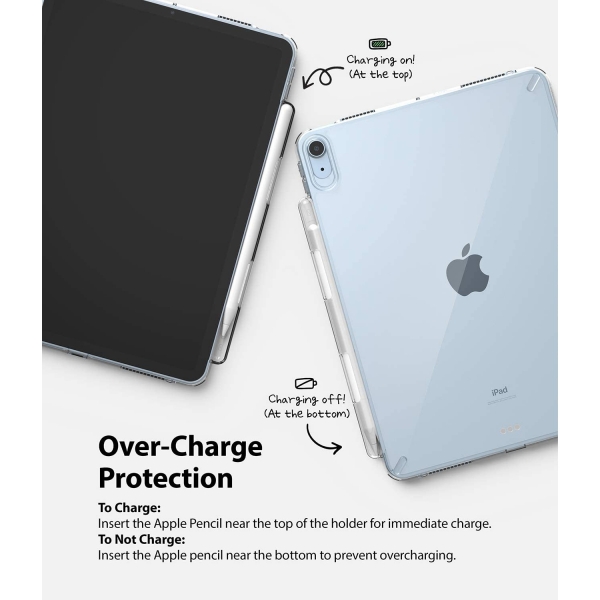 Rin gke Fusion iPad Air 4 Kalem Blmeli Klf-Clear