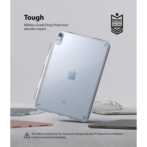 Rin gke Fusion iPad Air 4 Kalem Blmeli Klf-Clear